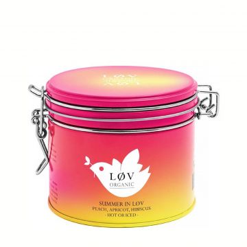SUMMER IN LOVE - BLEND OF HIBISCUS AND FRUITS, ORCHARD FRUITS AND WATERMELON FLAVOURINGS - ORGANIC 100 gr