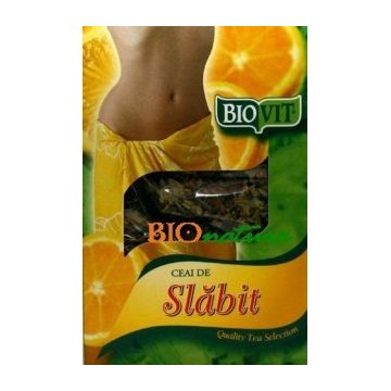 Biovit - Ceai de slabit cu lamaie, 50 grame