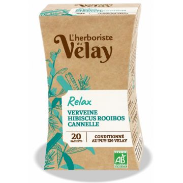 Ceai BIO cu ulei esential relaxare (verbena, hibiscus, rooibos, scortisoara) Velay