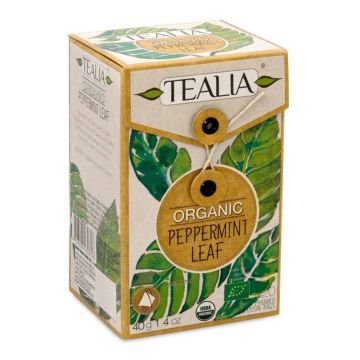 Ceai organic din frunza de menta 20pl - TEALIA - SECOM