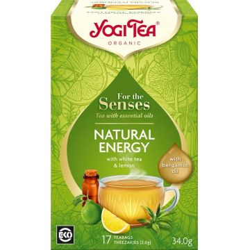 Ceai cu ulei esential natural energy, for the senses, eco-bio, 17pl - Yogi Tea