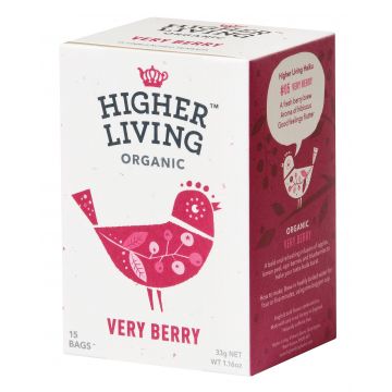 Ceai de fructe VERY BERRY eco-bio, 15 plicuri, Higher Living