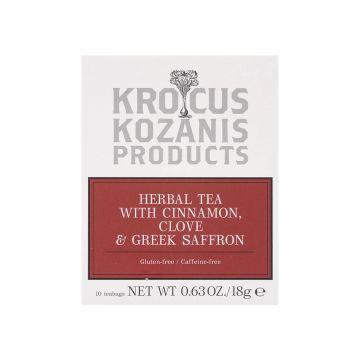 Ceai de scortisoara, cuisoare si sofran, 18g - Krokos Kozanis