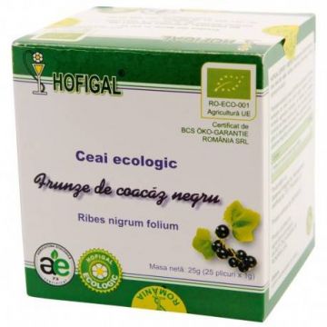 Ceai din frunze de coacaz negru, eco-bio, 25dz - Hofigal