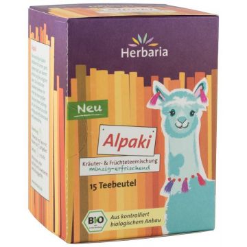 Ceai din plante si fructe Alpaki eco-bio, 15x1,8g Herbaria