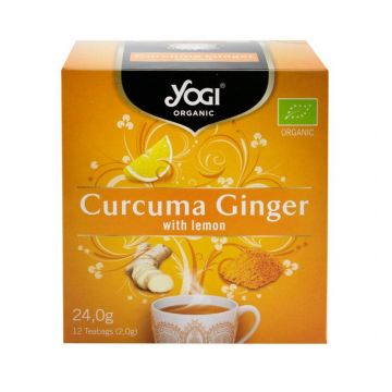 Ceai ECO-BIO Curcuma, ghimbir si lamaie - 24g - Yogi Tea