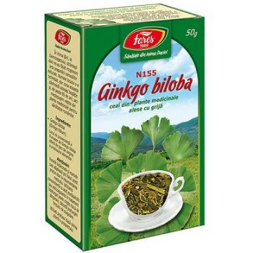 Ceai Ginkgo biloba frunze, N155, 50g - Fares