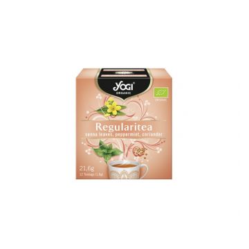 Ceai laxativ cu frunze de senna, menta si coriandru, 12 plicuri, eco-bio, Yogi Tea