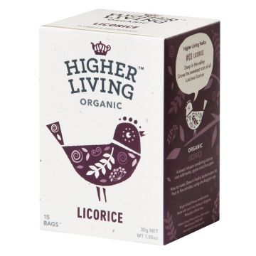 Ceai lemn dulce bio, 15 plicuri, Higher Living