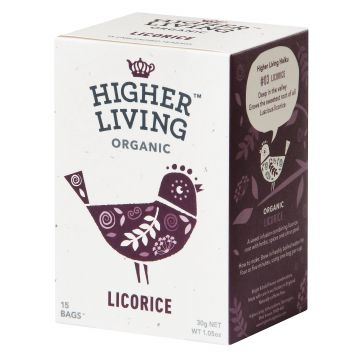 Ceai lemn dulce eco-bio, 15 plicuri, Higher Living