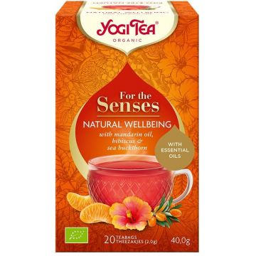 CEAI PENTRU SIMTURI, NATURAL WELLBEING, 20 plicuri, ECO-BIO, YOGI TEA