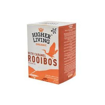 Ceai ROOIBOS si CARAMEL eco-bio, 20 plicuri, Higher Living