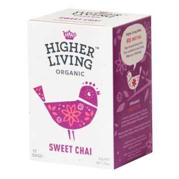 Ceai SWEET CHAI bio, 15 plicuri, Higher Living