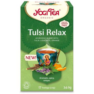 Ceai Tulsi Relax eco-bio, 17 pliculete - Yogi Tea