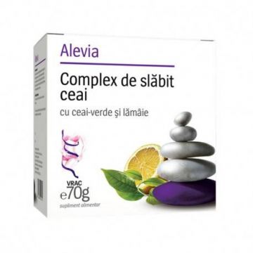 Complex de slabit cu ceai verde si lamaie 70g, Alevia