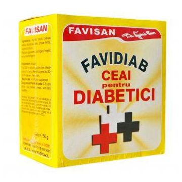 Favidiab ceai pentru diabetici, 50g - Favisan
