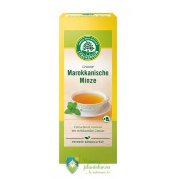 Ceai bio marocan cu menta 20 plicuri