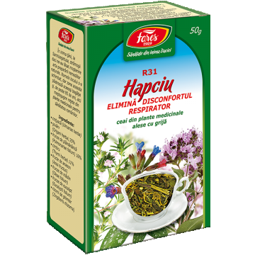Ceai Hapciu elimina disconfortul respirator 50 g, Fares