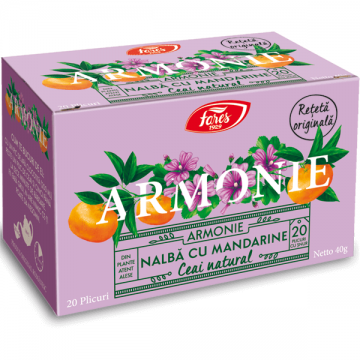 Ceai nalba si mandarine Armonie, 20 plicuri, Fares Ceai nalba si mandarine Armonie, 20 plicuri, Fares