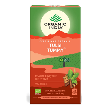Ceai Tulsi Tummy, 25 plicuri, Organic India