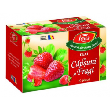 fares ceai cu capsuni si fragi x 20 plicuri