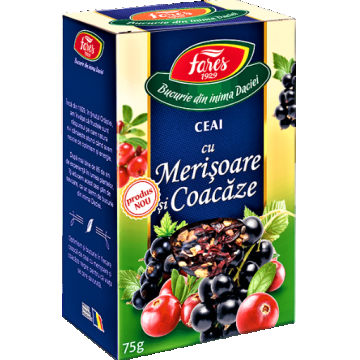 fares ceai merisoare si coacaze x 75 grame