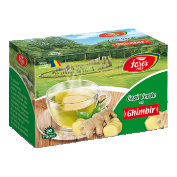 fares ceai verde cu ghimbir x 20 plicuri