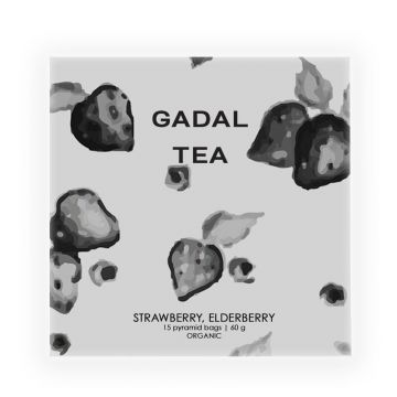 Ceai capsune si boabe de soc, bio, 15 piramide, Gadal Tea