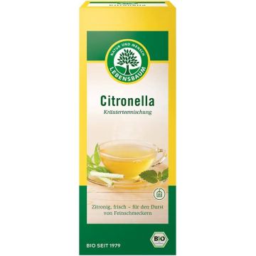 Ceai de Citronella, eco-bio, 20 pliculete a 1,5 g, 30 g, Lebensbaum