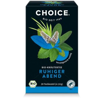 Ceai de plante, Seara linistita, eco-bio, 20 buc, 40 g, Choice