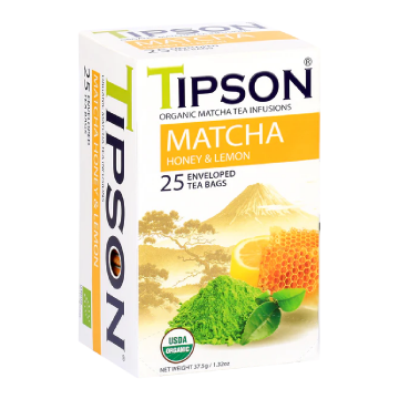 Ceai Eco Matcha miere si lamaie, 25 plicuri, Tipson