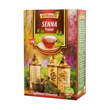 Ceai senna frunze, 50g, AdNatura