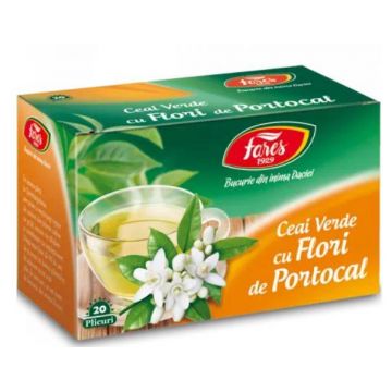Ceai verde cu flori de portocal 20 plicuri - Fares