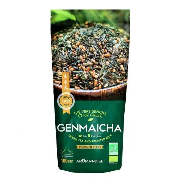 Ceai verde cu orez Genmaicha vrac, eco-bio, 100g - Aromandise