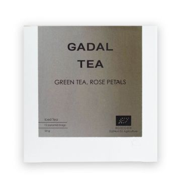 Ceai verde cu petale de trandafir, bio, 12 piramide - ICED TEA, Gadal Tea