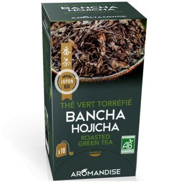 Ceai verde prajit Bancha Hojicha bio 18 pliculete x 2g, Aromandise