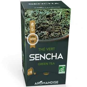 Ceai verde Sencha, eco-bio, 18 pliculete x 2g - Aromandise