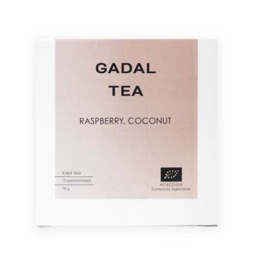 Ceai zmeura si cocos, bio, 12 piramide - ICED TEA, Gadal Tea