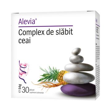 Complex de slabit ceai cu ginseng si ananas, 30 plicuri, Alevia