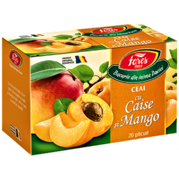 Fares Aromfruct ceai cu caise si mango - 20 plicuri