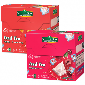 Pachet Ceai rece [Iced Tea] cu fructe 2 sortimente piramide 2x10dz - VEDDA