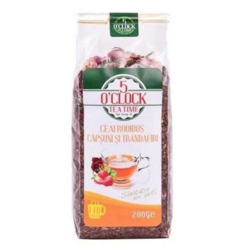 5 O' Clock Tea Ceai Rooibos Capsuni si Trandafiri 200g