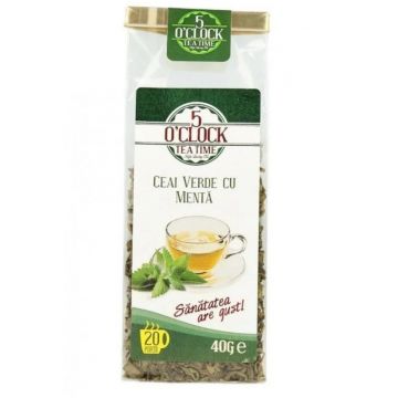 5 O' Clock Tea Ceai verde cu menta 40g 5 O' Clock Tea Ceai verde cu menta 40g