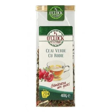 5 O' Clock Tea Ceai verde cu rodie 40g 5 O' Clock Tea Ceai verde cu rodie 40g