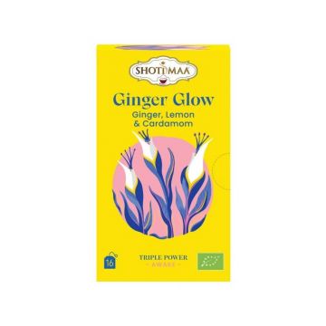 Ceai awake - ginger glow - ghimbir, lamaie si cardamom bio 16dz x 2g 32g Shotimaa