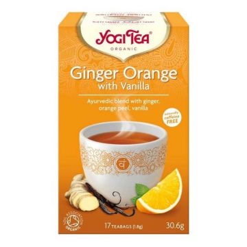 Ceai Bio Ghimbir cu Portocale & Vanilie Yogi Tea