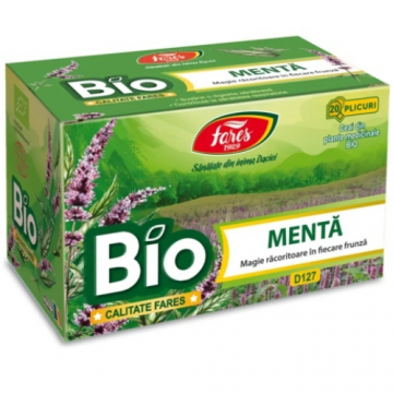 Ceai Menta Bio 20pl Fares