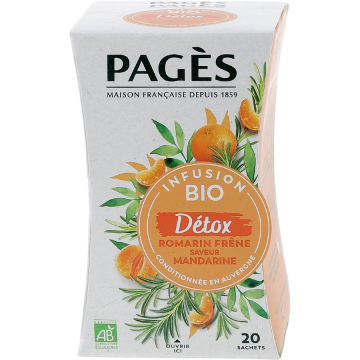 Ceai pentru Detoxifiere (Rozmarin, Frasin, Aroma de Mandarine) Ecologic/Bio 20dz