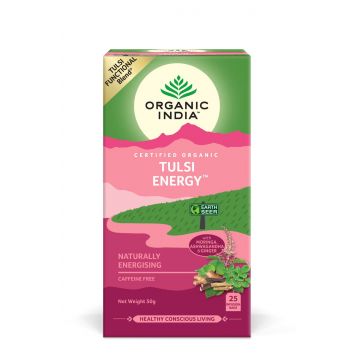 Ceai Tulsi energy, 25 plicuri, Organic India