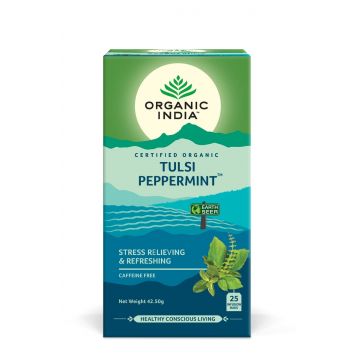 Ceai Tulsi menta, 25 plicuri, Organic India